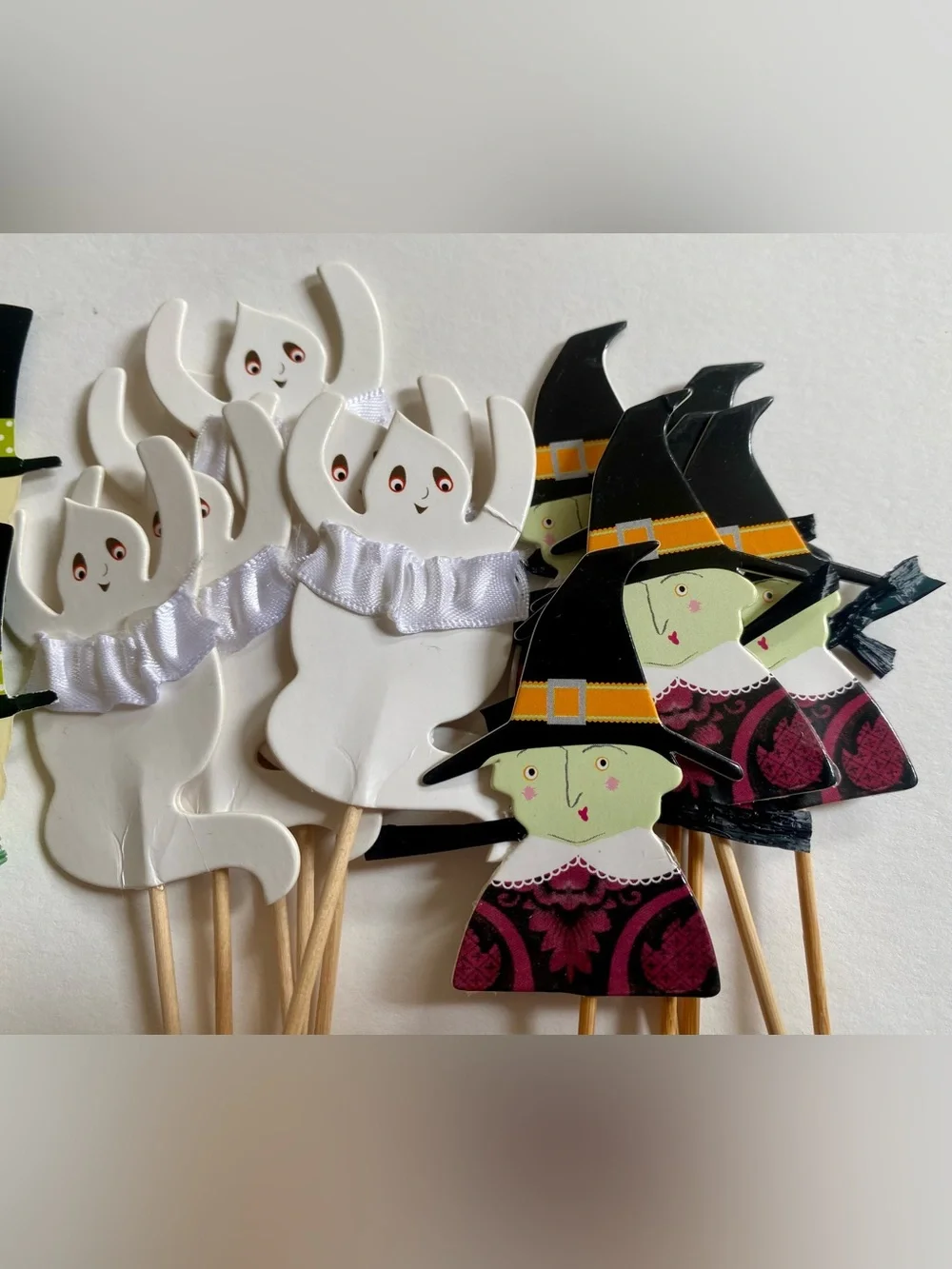 120 Halloween Cupcake Toppers or Party Picks, Witch, Ghost, Skeleton, Dracula